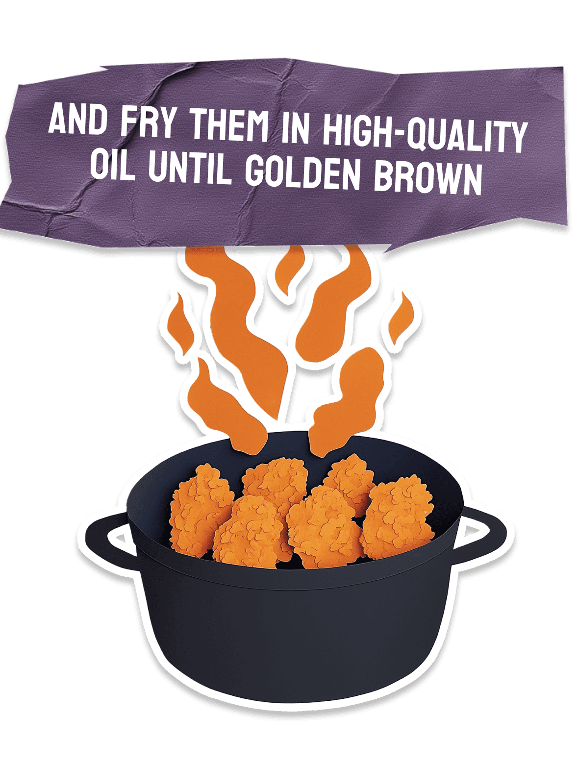 And fry them in high-quality oil until golden brown